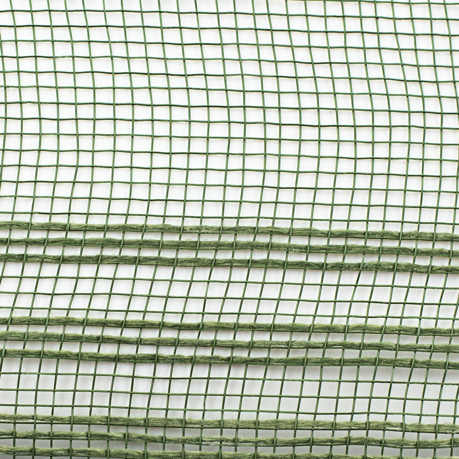 10" Border Stripe Mesh: Moss Green