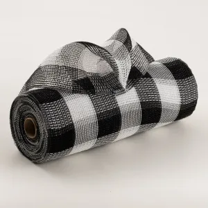 10" Buffalo Plaid Mesh: Black & White