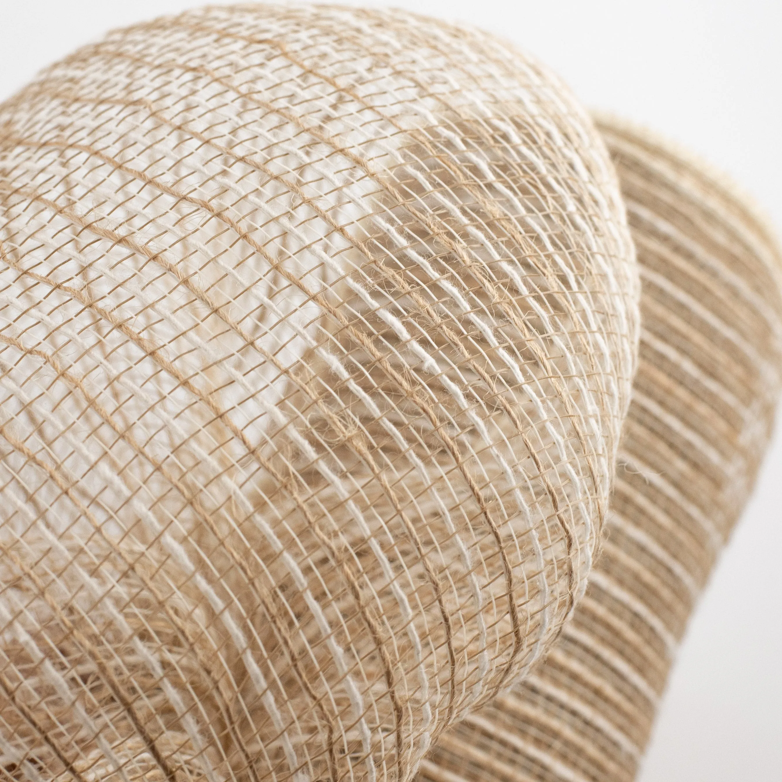 10" Burlap Deco Mesh: Ivory Cotton & Burlap (10 Yards)