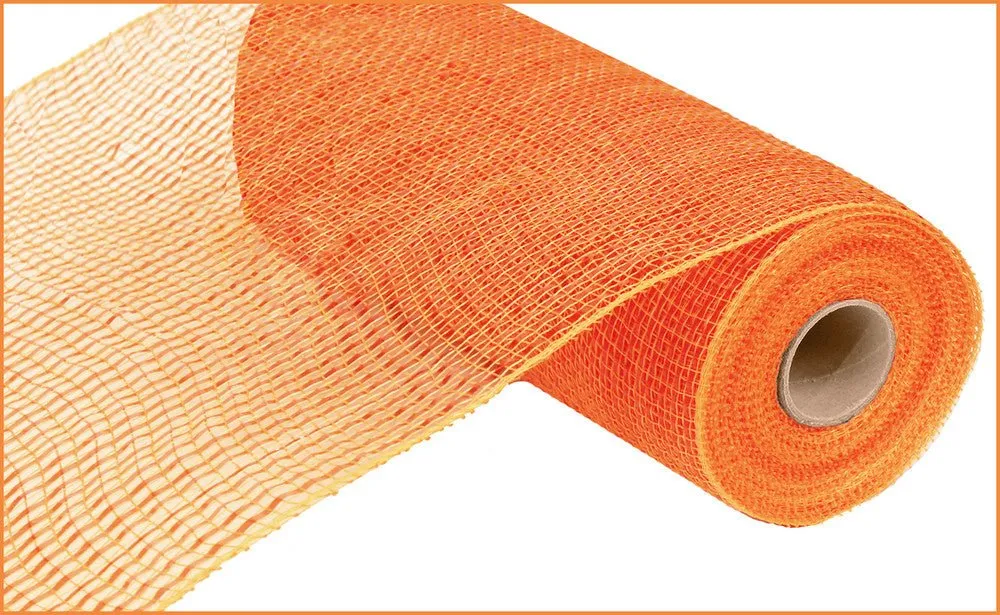 10" Deco Poly Mesh: Wide Metallic Film Orange