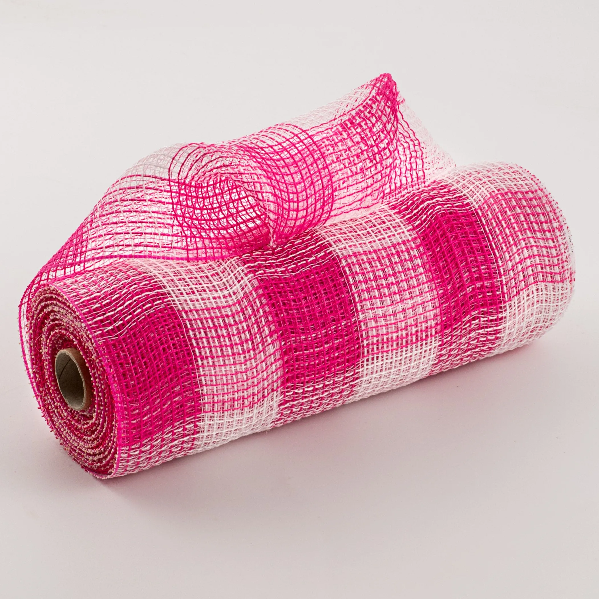 10" Fabric Mesh: Fuchsia & White Plaid