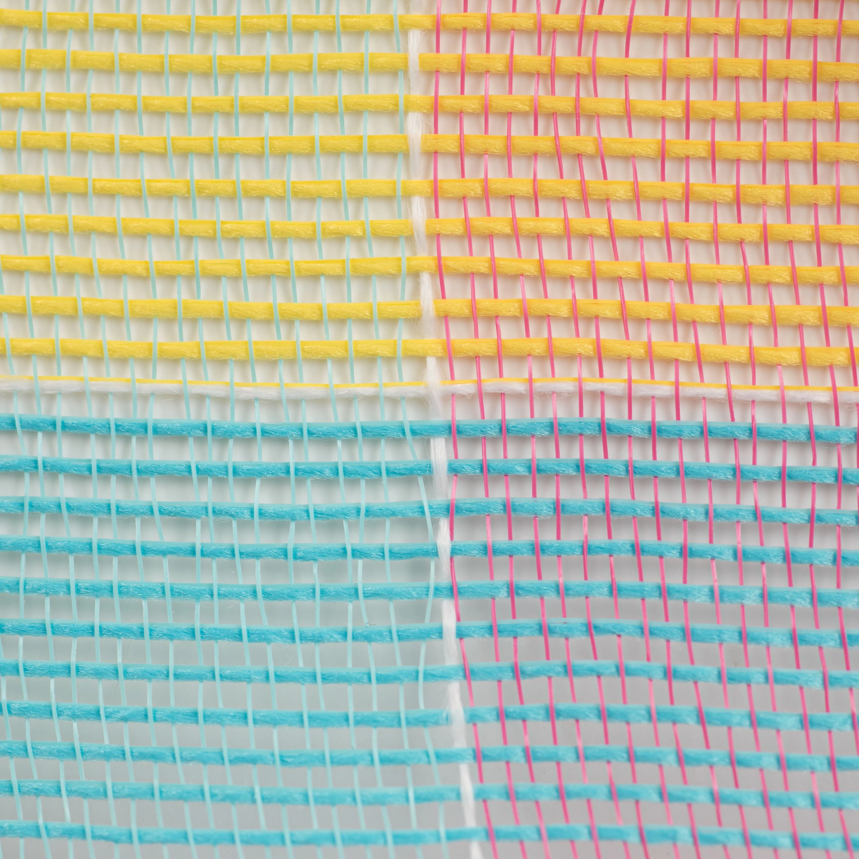 10" Plaid Squares Mesh: Fuchsia, Turquoise, Daffodil