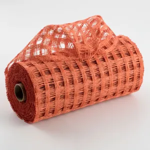 10" Poly Burlap Check Mesh: Orange