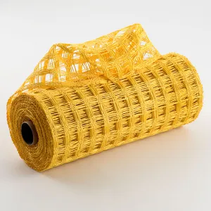 10" Poly Burlap Check Mesh: Yellow