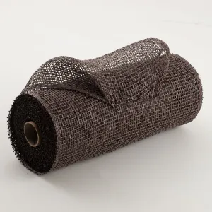 10" Poly Burlap Mesh: Chocolate Brown