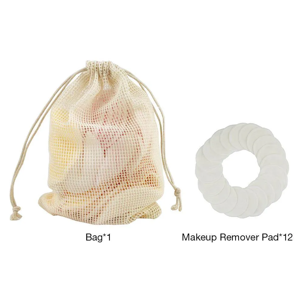 12 Pack Reusable Makeup Remover Pads