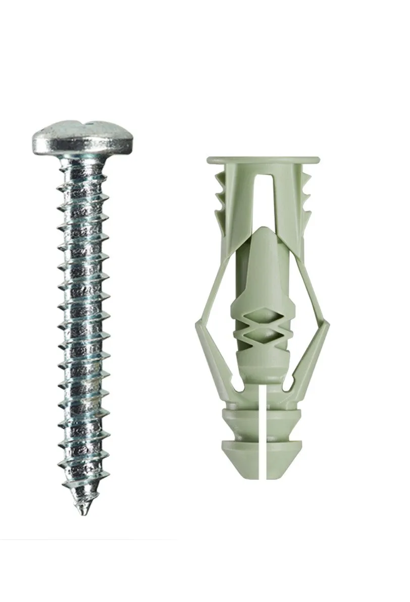 #12 TripleGrip Wall Anchor w/ Screws, Green (8 Pack)