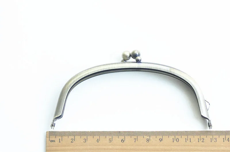 12.5cm (5") Brushed Brass Purse Frame Bag Hanger Wedding Bag Glue-In Style