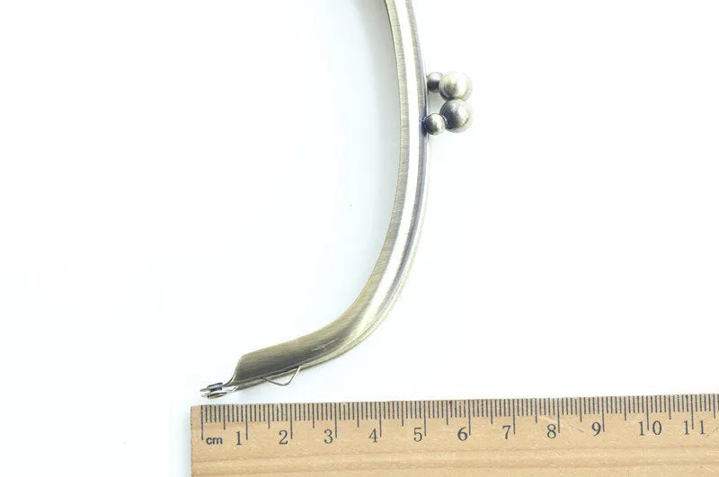 12.5cm (5") Brushed Brass Purse Frame Bag Hanger Wedding Bag Glue-In Style