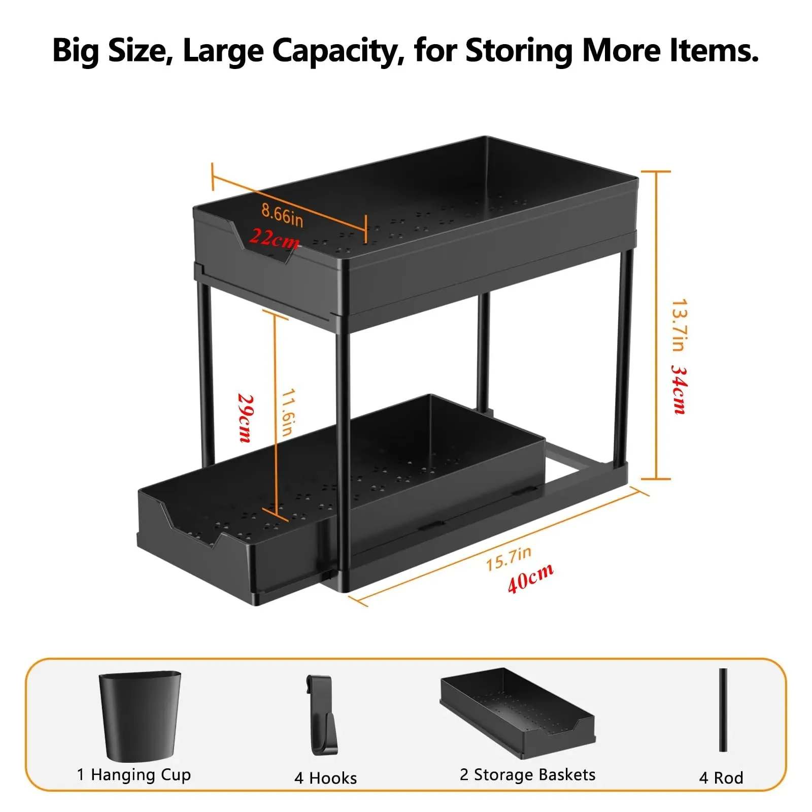 2 Tier Under Sink Storage and Organizer