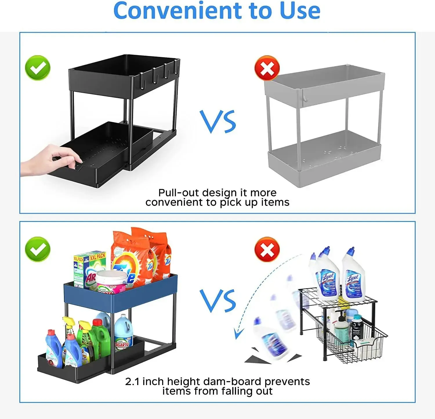 2 Tier Under Sink Storage and Organizer