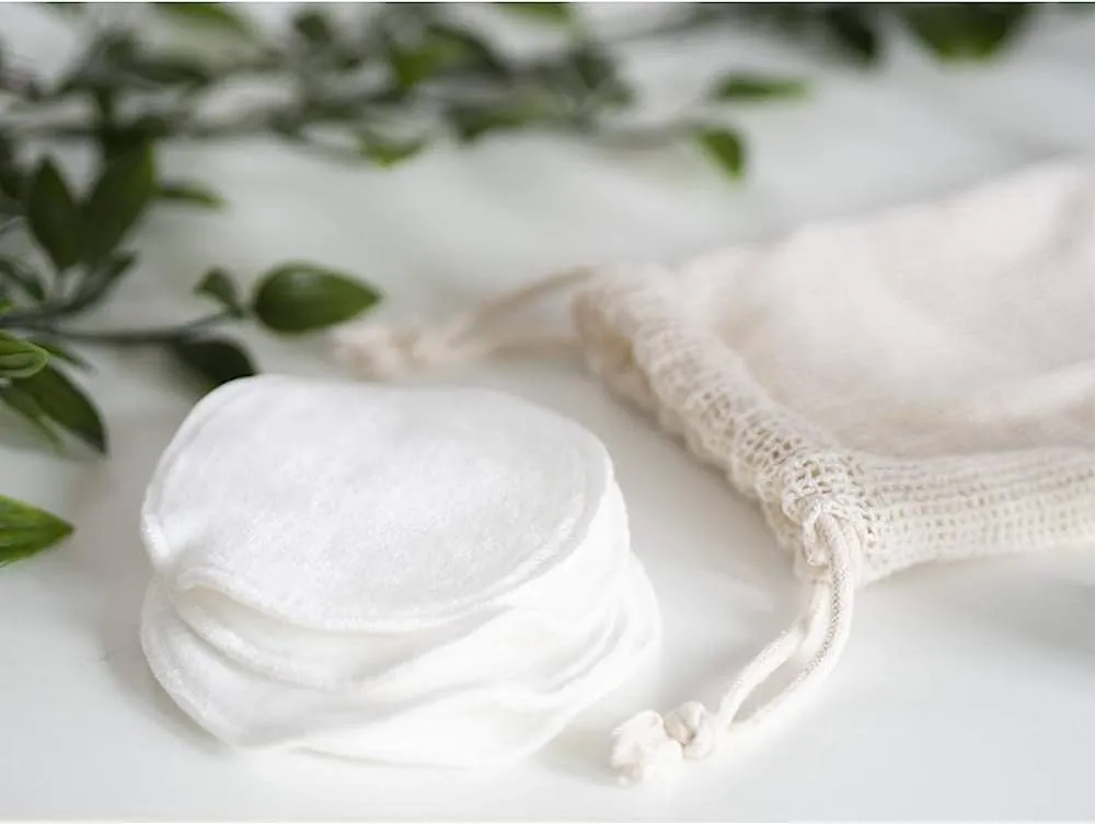 20 pads with 3 layers 100% Cotton Reusable Organic make up Remover. Made for parashuteHome.