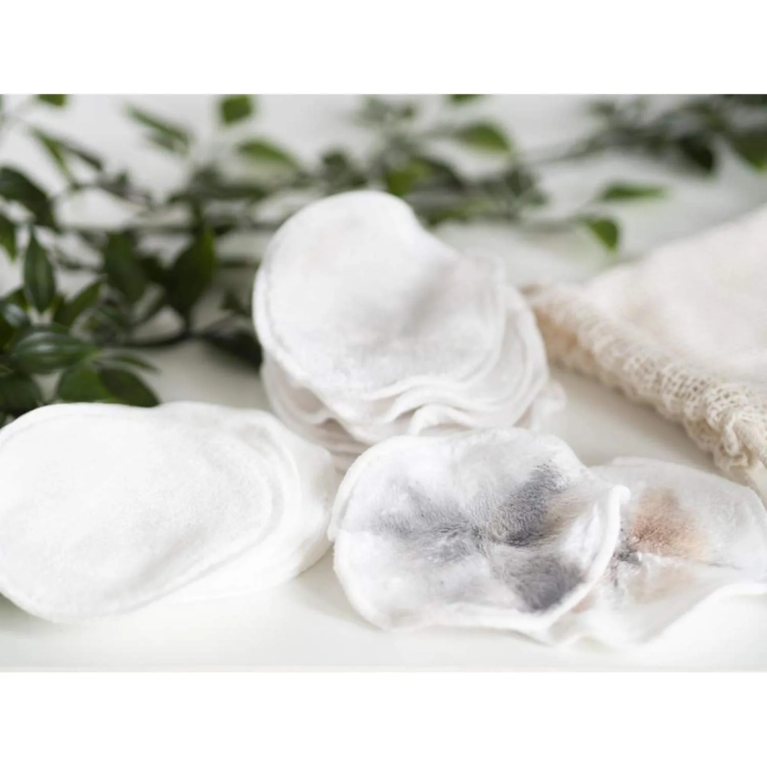 20 pads with 3 layers 100% Cotton Reusable Organic make up Remover. Made for parashuteHome.