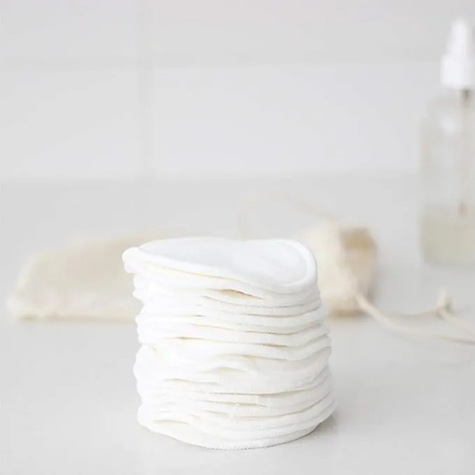 20 pads with 3 layers 100% Cotton Reusable Organic make up Remover. Made for parashuteHome.