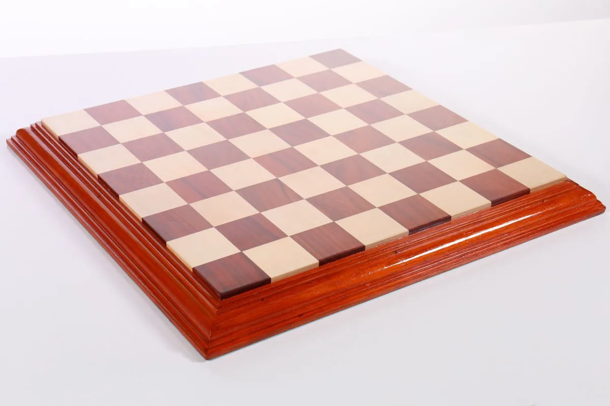 21" Padauk and Maple Chess Board with Molded Edge