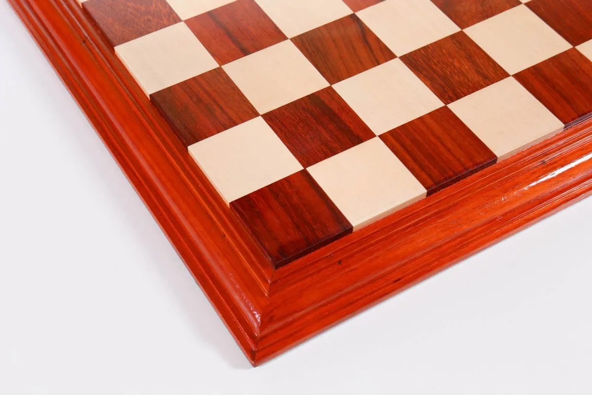 21" Padauk and Maple Chess Board with Molded Edge