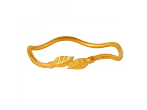 22k Weavy Gold Nowa With Leafy Motif