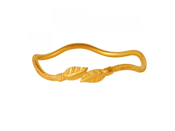 22k Weavy Gold Nowa With Leafy Motif