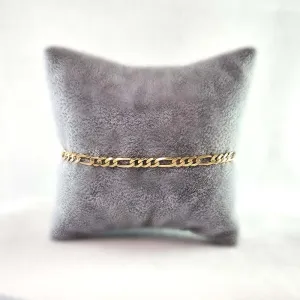 4mm Gold Figaro Bracelet