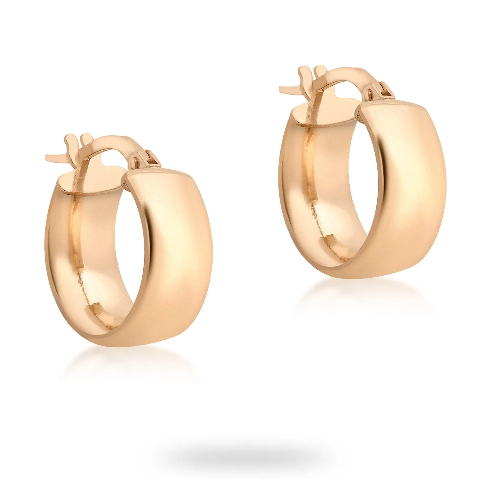 9K Rose Gold Hallow Hoop Earrings