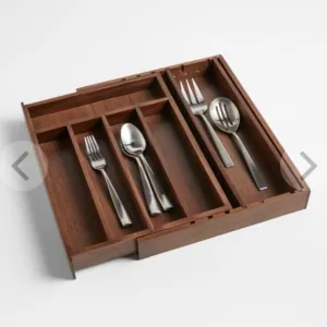 Acacia Expandable Flatware Tray