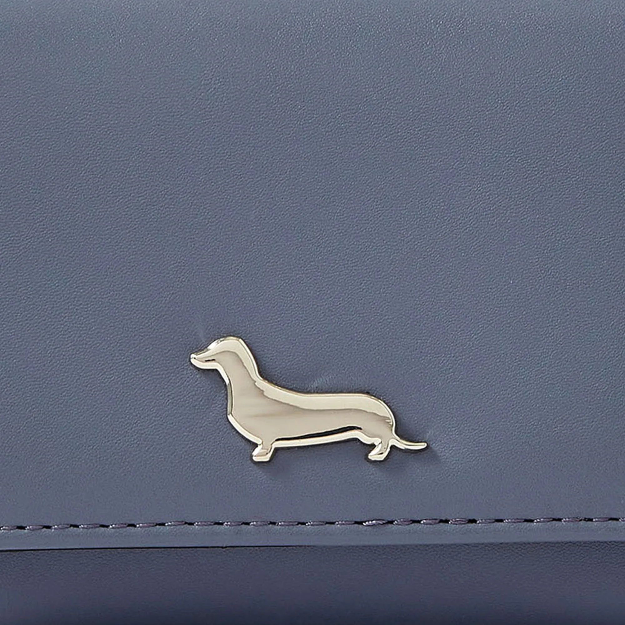 Accessorize London Women's Faux Leather Blue Sausage Dog Purse