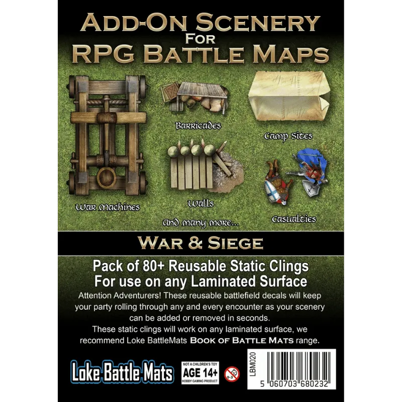 Add-On Scenery for RPG Battle Mats: War & Siege