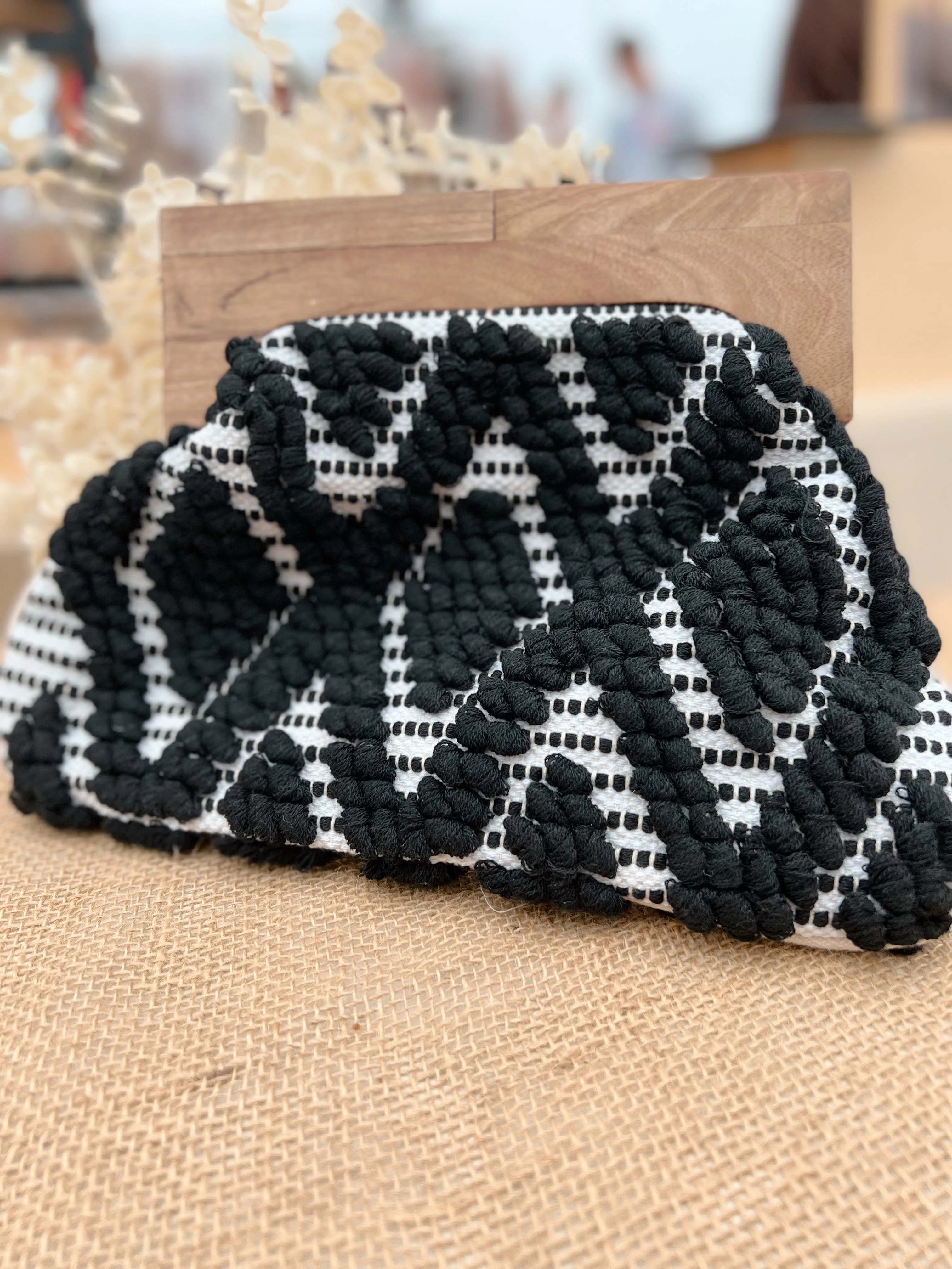 Allie Woven Clutch