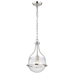 Amado 10 in. Pendant Light Polished Nickel Finish