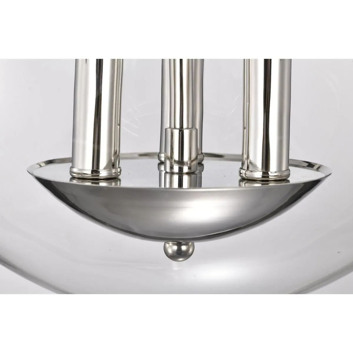 Amado 14 in. 3 lights Semi-flush Mount Light Polished Nickel Finish