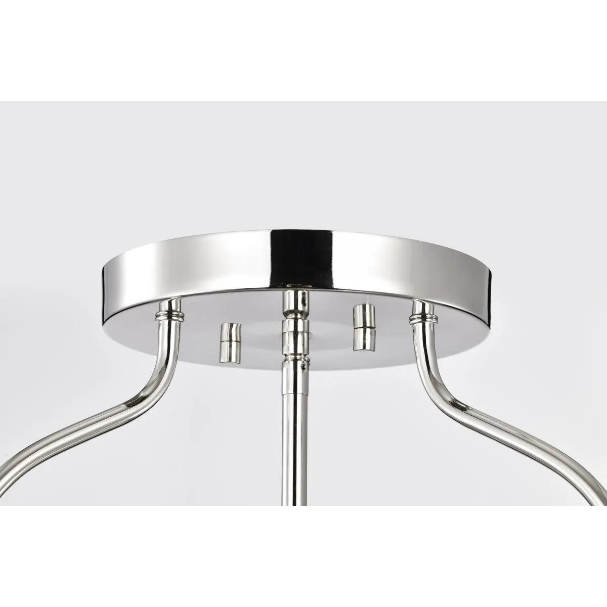 Amado 14 in. 3 lights Semi-flush Mount Light Polished Nickel Finish