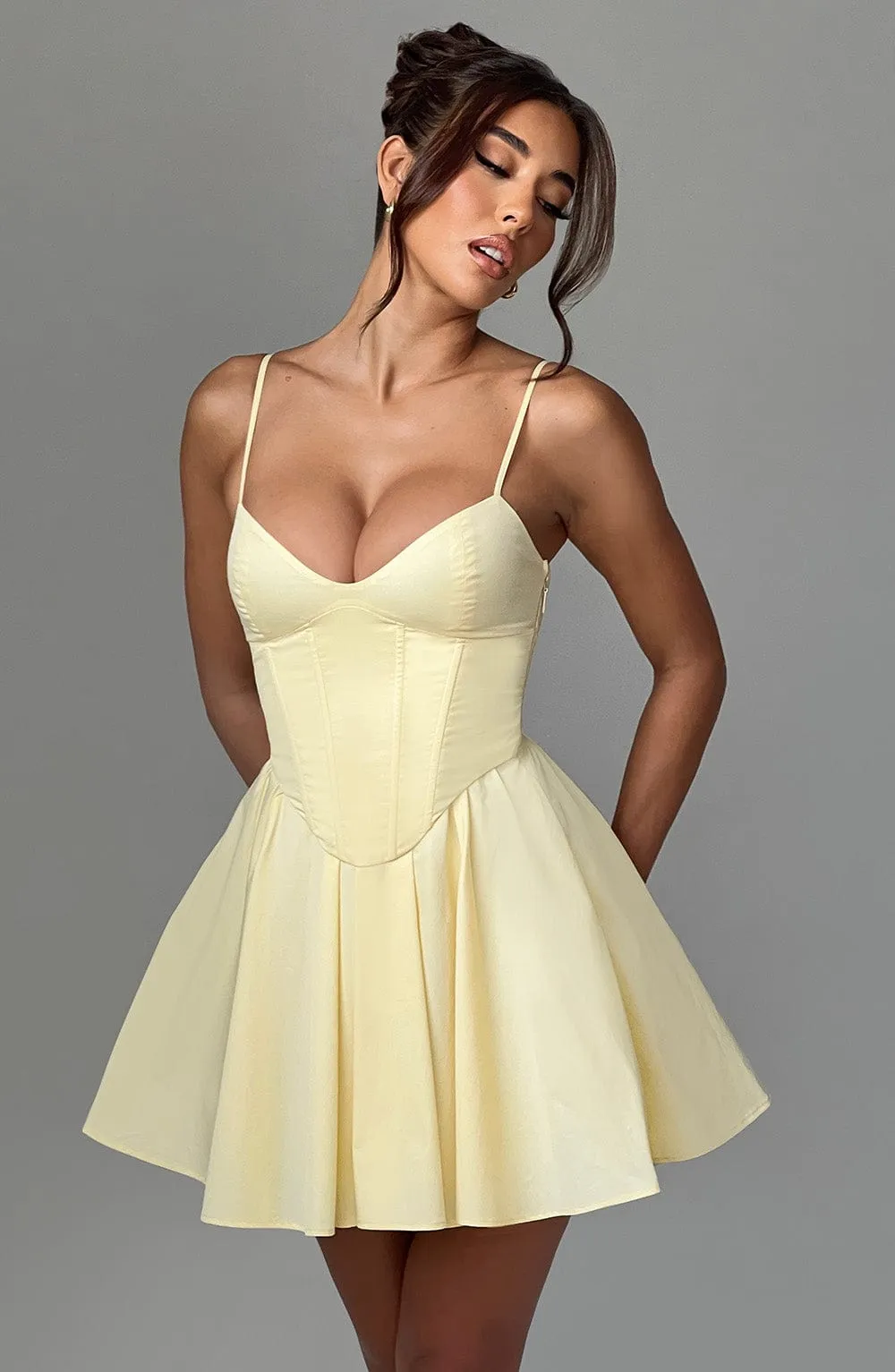 Analeigh Mini Graceful Dress - Lemon