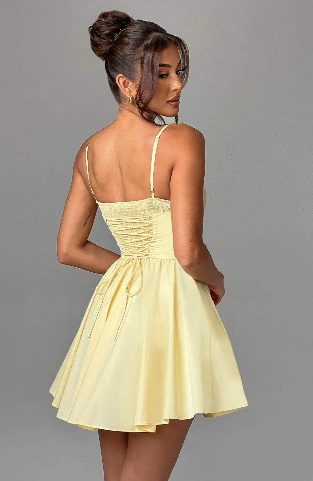 Analeigh Mini Graceful Dress - Lemon