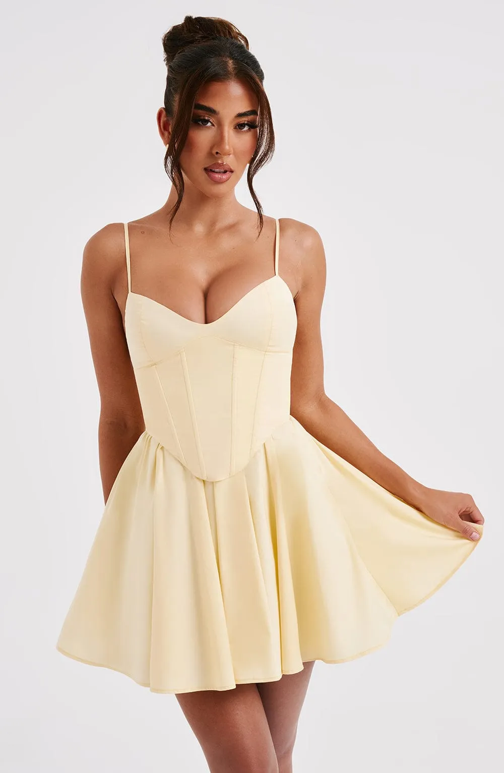 Analeigh Mini Graceful Dress - Lemon