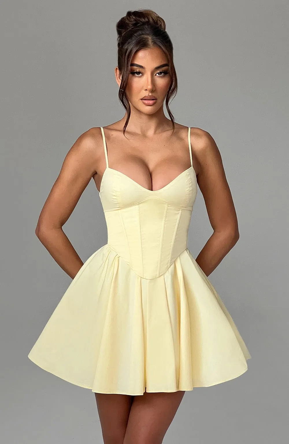 Analeigh Mini Graceful Dress - Lemon