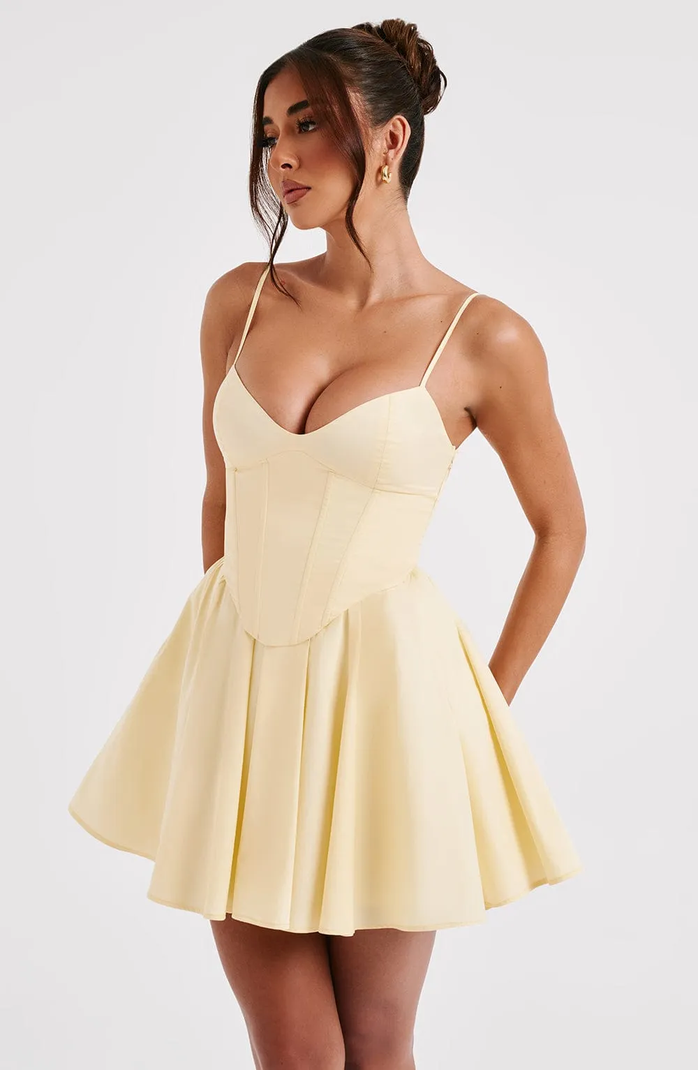 Analeigh Mini Graceful Dress - Lemon