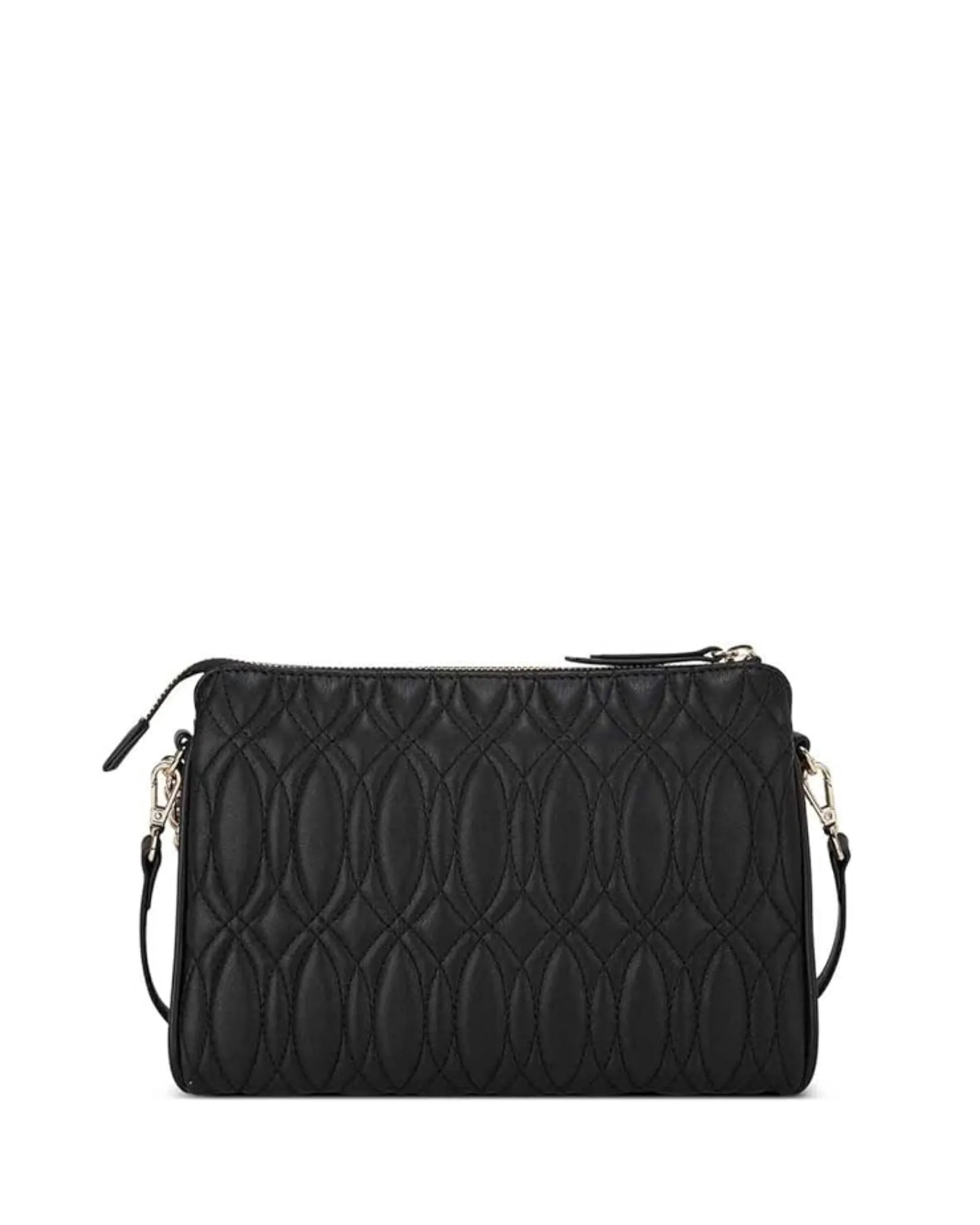 ANGELINA 3 COMPARTMENT CROSSBODY-BLACK