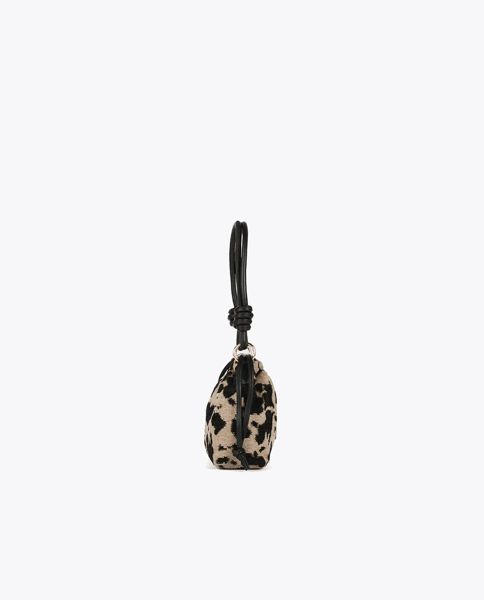 Animal print fabric crossbody bag