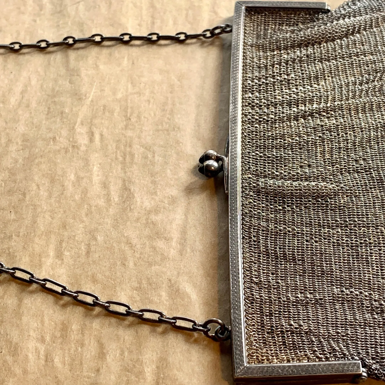 Antique Silver Mesh Purse