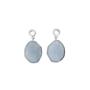 Aqua Chalcedony Drop Earrings