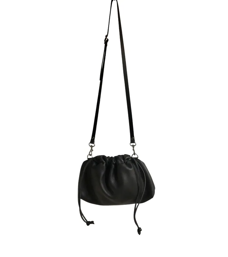 B02 drawstring  crossbody clutch