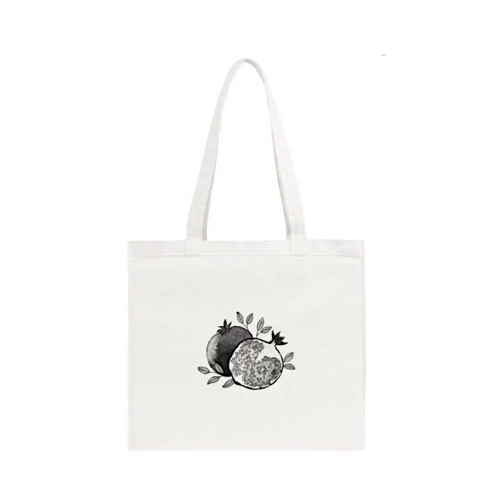 Bag-Environmentally Friendly Classic Cotton Tote Bag-Pomegranate