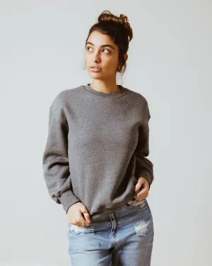 BASIC CROPPED SWEATSHIRT GREY