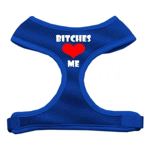 Bitches Love Me Soft Mesh Harnesses Blue Extra Large