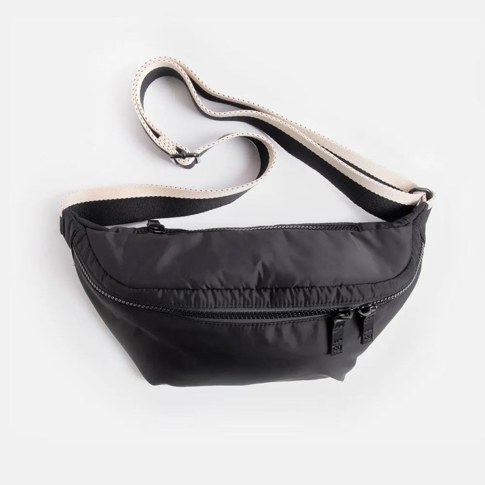 Black Padded Crossbody Bag