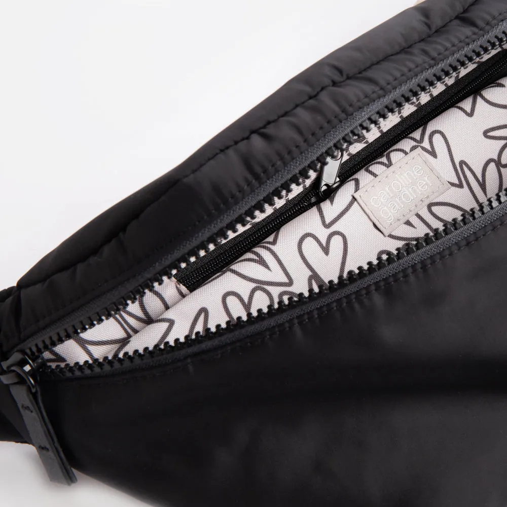 Black Padded Crossbody Bag