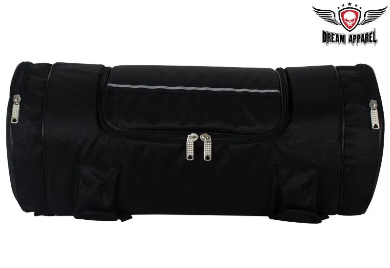 Black Triple Compartment Sissybar Bag