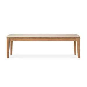 Bok Outdoor Fabric 3 Seater Bench (Teak, Natural)