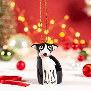 Boston Terrier Hanging Christmas Decoration