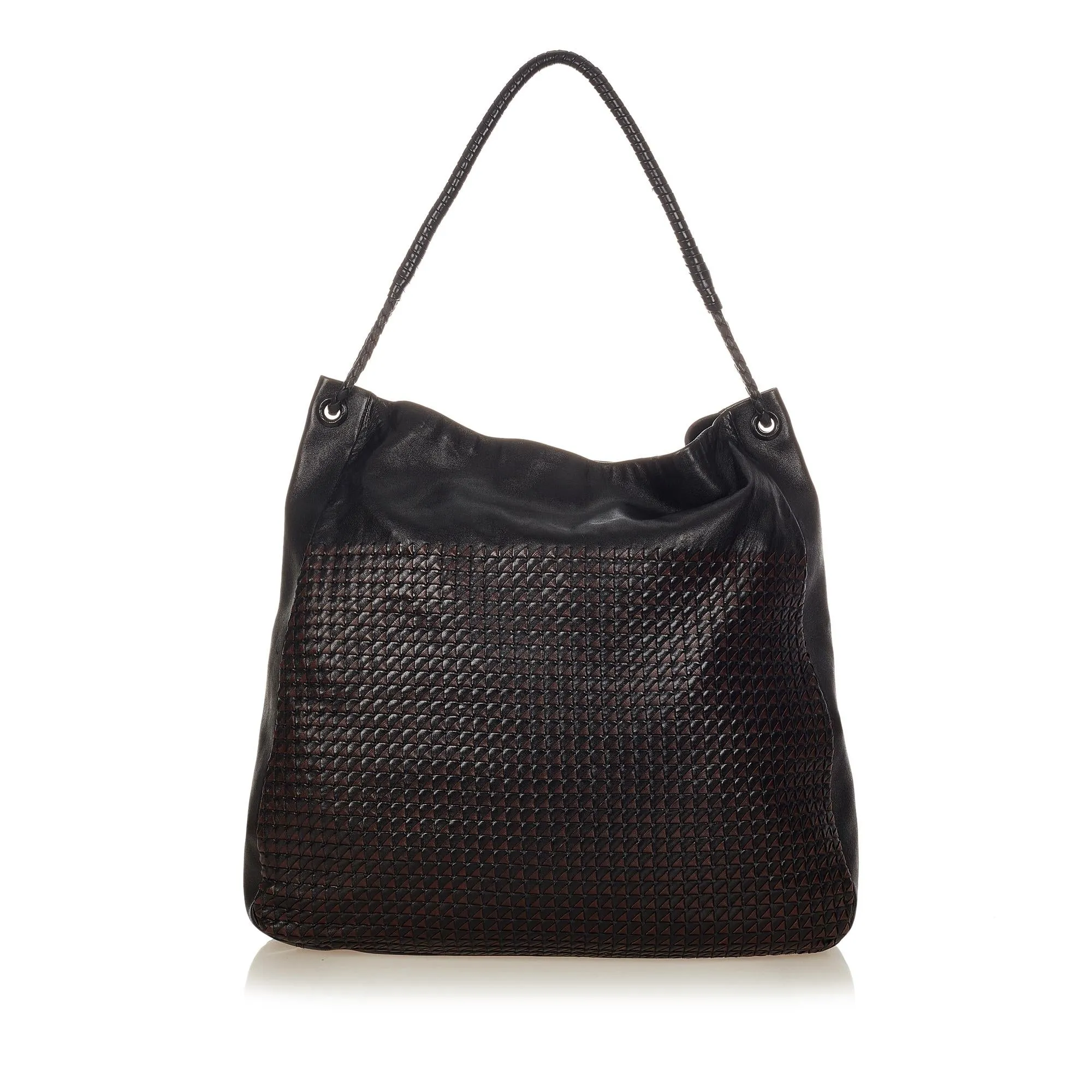 Bottega Veneta Intrecciato Leather Shoulder Bag (SHG-24740)